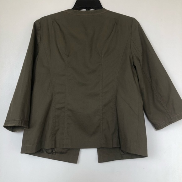 NWOT Coldwater Creek Classic Army Green Jacket- Size 6/8 - Picture 3 of 10